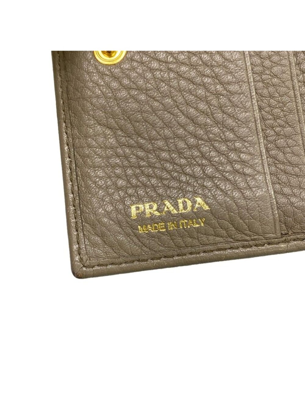 Prada Bifold Wallet Gray Beige Leather - Picture 5 of 6